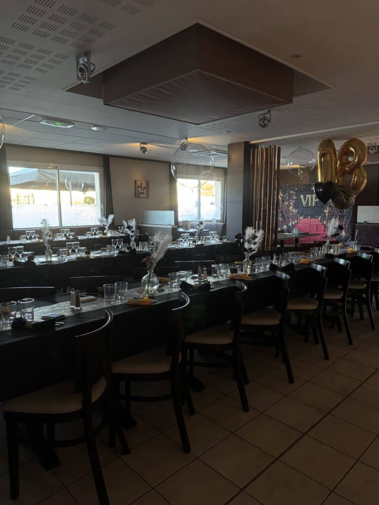 Décoration soirée salle pour anniversaire